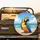 Blue Yellow Macaw Parrot Sunny Beach Ocean Waves Clear Sky - Wildlife Lover Gift Spare Tire Cover - 2