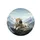 White Lion Golden Mane Rugged Rocks Snowy Mountain Vista - Nature Lover Gift Spare Tire Cover - 4