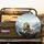 White Lion Golden Mane Rugged Rocks Snowy Mountain Vista - Nature Lover Gift Spare Tire Cover - 2