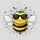 Cartoon Bee Sunglasses - Wildlife Lover Gift Spare Tire Cover - 6