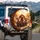 Fluffy Brown Poodle Dogs Autumn Landscape - Adventure Travel Gift for Dog Owners Spare Tire Cover - 3