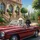 Poodles Red Convertible European Mansion - Luxury Car Enthusiast Gift for Poodle Lovers Spare Tire Cover - 6