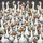 Cartoon White Geese Flock Bright Orange Beaks - Humorous Wildlife Enthusiast Travel Gift Spare Tire Cover - 6
