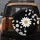 White Daisy Flowers Black Background - Travel Essentials Flower Lover Gift Spare Tire Cover - 5