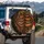 Warm Amber Deep Orange Golden-Brown Jet Black Tiger Fur - Wildlife Lover Gift Spare Tire Cover - 3