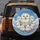 Majestic Snowy Owl Family Chicks Blue Sky Cumulus Clouds - Wildlife Lover Gift for Owl Lovers Spare Tire Cover - 5