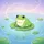 Bright Green Frog Lily Pad Glowing Specks Pond Water Ripples Twinkling Sky - Wildlife Lover Gift Spare Tire Cover - 6