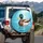 Mallard Duck Active Swimming Clear Water Frothy Splashes - Wildlife Lover Gift Spare Tire Cover - 3