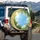 Sunlit Lush Green Forest Canopy Intertwining Branches Luminous Azure Sky - Nature Lover Gift Spare Tire Cover - 3