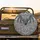 Gothic Bat Floral Scrollwork Crest - Vehicle Decor Gift Spare Tire Cover - 2