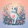 Cat Pink Heart Wildflowers Lush Foliage - Cat Lover Gift for Pet Owners Spare Tire Cover - 6