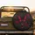 Red Butterfly Deep Red Roses Gothic Hearts - Gothic Lover Gift Spare Tire Cover - 2