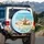 Starfish Beach Waves Seashells - Coastal Living Gift for Beach Lover Spare Tire Cover - 3