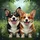 Tri-Color Red Corgi Dogs Greenery Bokeh Sun-Dappled - Corgi Lover Outdoor Gift Spare Tire Cover - 6