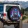 Cybernetic Wolf Neon Tech - Car Enthusiast Gift for Cyberpunk Lover Spare Tire Cover - 3
