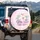 Stegosaurus Pterodactyl Long Neck Baby Dinosaurs Palm Trees Hearts - Kids Dino Gift Spare Tire Cover - 3