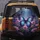Iridescent Butterfly Lavender Daisy Flowers Twilight Garden - Nature Lover Gift Spare Tire Cover - 5
