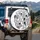 Full Coverage Black White Grey Cartoon Cat Crowd with Varied Expressions - Cat Lover Gift Spare Tire Cover - 3