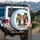 Shetland Sheepdog Sheltie Group Serene Sky - Dog Lover Home Decor Gift for Sheltie Owners Spare Tire Cover - 3