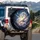 Iridescent Eastern Dragon Cosmic Starry Night Sky - Mythical Creature Gift Spare Tire Cover - 3