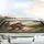 Sasquatch Fishing Campfire Mountain Lake Wilderness - Road Trip Gift for Bigfoot Lover Car Sunshade - 5