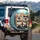 Pembroke Welsh Corgi Dogs Smiling Wearing Glasses Scarf Front Paws - Dog Lover Gift Spare Tire Cover - 3
