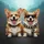 Pembroke Welsh Corgi Dogs Smiling Wearing Glasses Scarf Front Paws - Dog Lover Gift Spare Tire Cover - 6