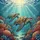 Majestic Sea Turtles Coral Reef Starfish Underwater Scene - Ocean Lover Gift Spare Tire Cover - 6