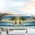 Vibrant Palm Trees Sandy Beach Ocean Waves Sun Distant Islands - Car Interior Upgrade Car Sunshade - 5