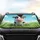 Stylized 3D Cartoon Cow Wildflower Meadow Car Interior Upgrade for Cow Lover Car Sunshade - 4
