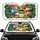 Coquí Frog Puerto Rican Flag Tropical Palm Jungle - Road Trip Travel Essential Car Sunshade - 1