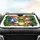 Coquí Frog Puerto Rican Flag Tropical Palm Jungle - Road Trip Travel Essential Car Sunshade - 4