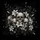High Contrast Realistic Human Skulls White Flowers Dark Botanical Foliage - Unique Vehicle Accessory Spare Tire Cover - 6