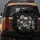High Contrast Realistic Human Skulls White Flowers Dark Botanical Foliage - Unique Vehicle Accessory Spare Tire Cover - 5