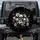 High Contrast Realistic Human Skulls White Flowers Dark Botanical Foliage - Unique Vehicle Accessory Spare Tire Cover - 1