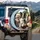 Five Happy Diverse Dogs Modern Vehicle Road Trip - Dog Lover Gift Spare Tire Cover - 3