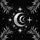 Silver Crescent Moon Stars Botanical Leaves Celestial Night Sky Home Decor Gift Spare Tire Cover - 6