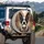 Boston Terrier Baseball Autumn Leaves Cobblestone Street Buildings - Pet Lover Fall Decor Spare Tire Cover - 3