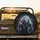 Cybernetic Reptilian Monster Neon Glow - Sci-Fi Gaming Room Decor Gift for Enthusiasts Spare Tire Cover - 2