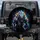 Cybernetic Reptilian Monster Neon Glow - Sci-Fi Gaming Room Decor Gift for Enthusiasts Spare Tire Cover - 1