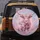 Fluffy Pink Highland Cow Calf Blowing Bubbles Celestial - Home Decor Gift for Cow Lover Spare Tire Cover - 5