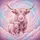 Fluffy Pink Highland Cow Calf Blowing Bubbles Celestial - Home Decor Gift for Cow Lover Spare Tire Cover - 6