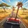 Cartoon Giraffes Red Convertible Savanna - Adventure Lover Gift for Giraffe Lover Spare Tire Cover - 6