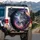 Gray Wolf Cosmic Nebula Stars Moon - Wildlife Lover Space Enthusiast Gift Spare Tire Cover - 3