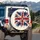 Union Jack Flag Distressed Grunge Splatter Canvas - Vehicle Travel Decor Gift Spare Tire Cover - 3
