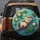 Smiling Otter Floating Lily Pads Turquoise Pond Water - Wildlife Lover Gift for Otter Lover Spare Tire Cover - 5