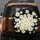 Organic Flowing Daisy Flowers Yellow Centers Velvety Black Background Nature Lover Gift Spare Tire Cover - 5