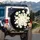 Organic Flowing Daisy Flowers Yellow Centers Velvety Black Background Nature Lover Gift Spare Tire Cover - 3
