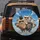 Fluffy Cats Sunglasses Sky Clouds Adventure Lover Gift for Cat Lover Spare Tire Cover - 5