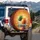 Vibrant Lime Orange Fruit Water Splash - Summer Car Accessory Gift for Foodie Spare Tire Cover - 3
